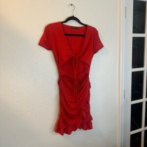 SHEIN Vibrant Red Mini Dress